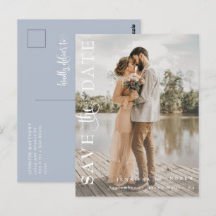 Romantische Schrift   Kalligrafie Save the Date Postkarte