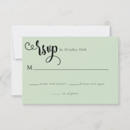 Romantische Schrift | Kalligraphische Hochzeit RSVP Karte