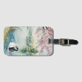 Romantische Schwäne Liebe Gepäckanhänger