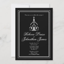 Romantische schwarz-weiße Kirche Kapelle elegante
