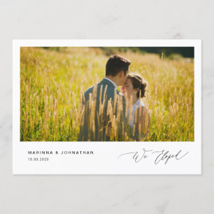 Romantische schwarze Schrift, Hochzeitsfeier Einladung