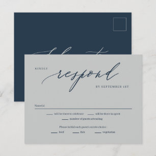 Romantische Script-bearbeitbare UAWG-Antwortkarte Postkarte