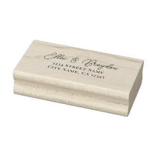 Romantische Script Hochzeitsszitz Rücksendeadresse Gummistempel