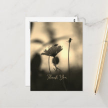Romantische Sepia-Blume – Botanische Fantasy-Danke