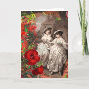 Romantische Shakespeare-Liebesszene Vintage Karte
