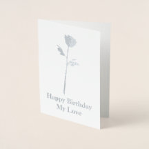 Romantische Silber-Rose mit eigener Meldung - Benu