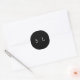 Romantische Silberkalligraphie | Schwarze Umschlag Runder Aufkleber (Umschlag)