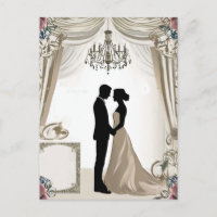 💍 Romantische Silhouette eines Paares mit florale