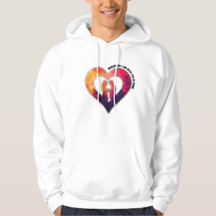 Romantische Silhouette Herz Paar Valentinstag Hoodie