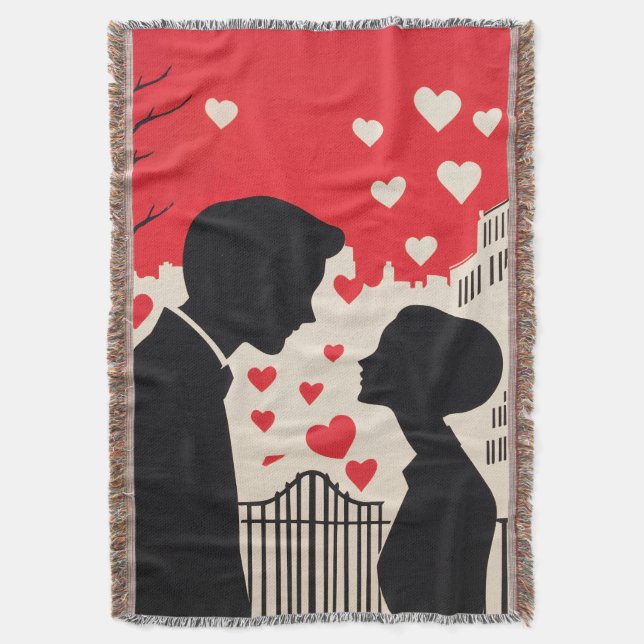 Romantische Silhouette Stadtbild Kunst Decke (Vorderseite Vertikal)