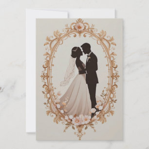 Romantische Silhouette von Couple Einladung