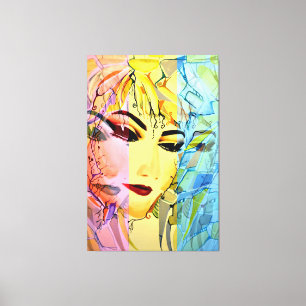 Romantische Silhouette Wasserfarbene Malerei Leinwanddruck