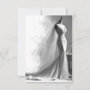 Romantische Skizze RSVP-Karte – Elegante Vintage-H RSVP Karte