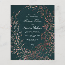 Romantische Smaragdkäfer-Hochzeit Flyer