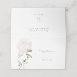 Romantische Soft Blush Pfingstrose Hochzeitsplatzk Platzkarte