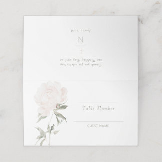 Romantische Soft Blush Pfingstrose Hochzeitsplatzk Platzkarte