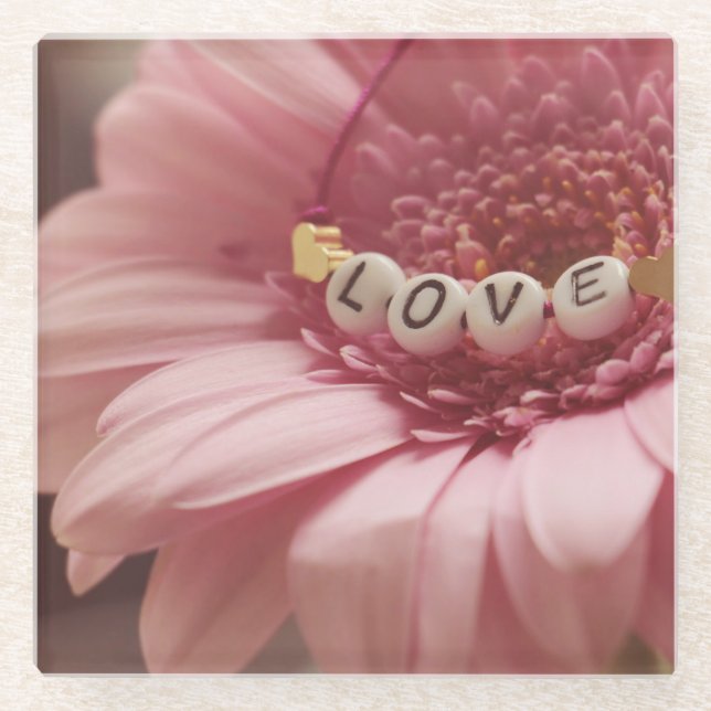 Romantische Sonnenblume Glasuntersetzer (Vorderseite)