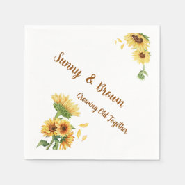 Romantische Sonnenblume Rustikale Gelbe Lustige Ho Serviette
