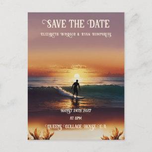 Romantische Sonnenuntergang mit tropischer Eleganz Postkarte