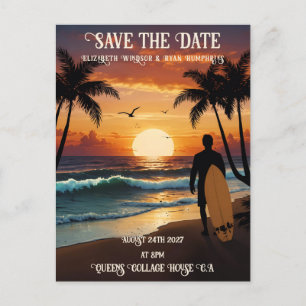 Romantische Sonnenuntergang mit tropischer Eleganz Postkarte