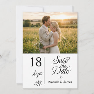 Romantische Sonnenuntergang Save-the-Date Hochzeit Einladung