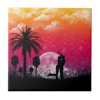 Romantische Sonnenuntergang-Wand-Fliese Fliese