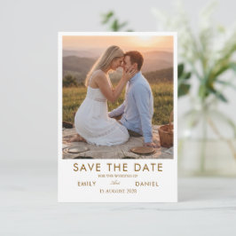 romantische Sonnenuntergangs-Foto-Save-the-Date-Ka Save The Date