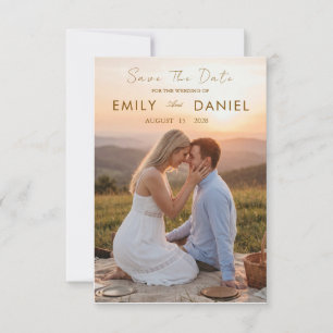 romantische Sonnenuntergangs-Save-the-Date-Karte Save The Date