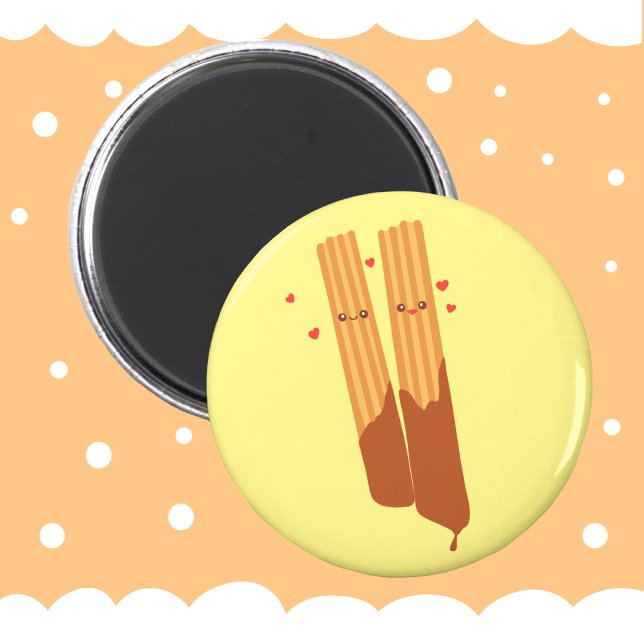 Romantische Spanische Churros mit Schokolade Magnet (Von Creator hochgeladen)