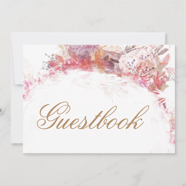 Romantische Spring Pink Blume Wedbook (Vorderseite)