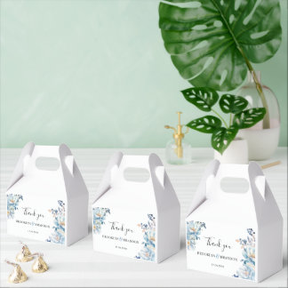 Romantische staubblaue Blumen Vielen Dank für Ihre Geschenkschachtel