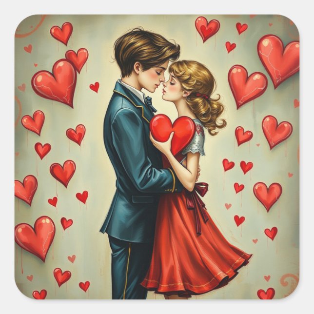 Romantische Sticker (Vorderseite)