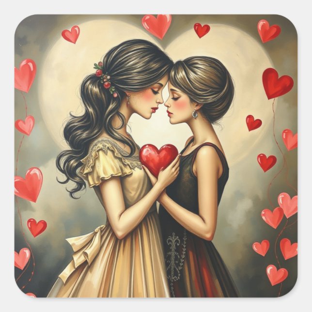 Romantische Stickers (Vorderseite)