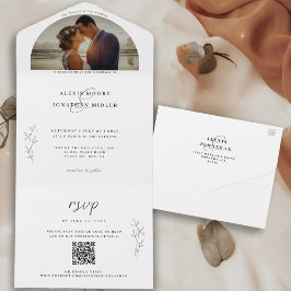 Romantische Stimmungs-QR-Codes Hochzeitsstifter Fo All In One Einladung