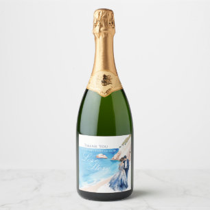 Romantische Strandbraut und Bräutigam-Hochzeit
