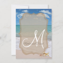 Romantische Strandfische zum Hochzeitsempfang Einladung