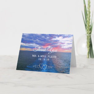 Romantische Strandhochzeit Danke Ocean Sunset