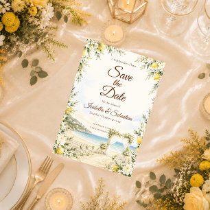 Romantische Strandhochzeit Save The Date