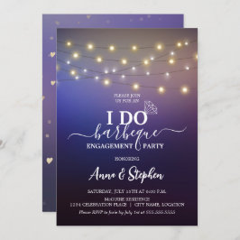 Romantische String Lights I Do GRILLEN Einladung