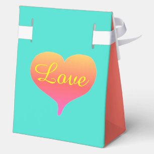 Romantische Sunset Hearts Coral Geschenkschachtel