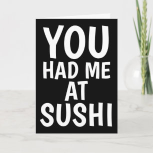 ROMANTISCHE SUSHI- UND MISO-KARTEN KARTE