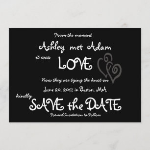 Romantische Tafel des Liebe-Foto-Save the Date   Save The Date