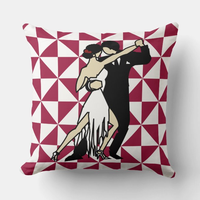 Romantische Tango-Tänzer Kissen (Vorderseite)