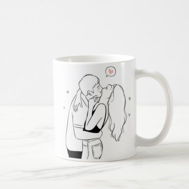 Romantische Tasse - Niedliches Geschenk für Liebha (Rechts)