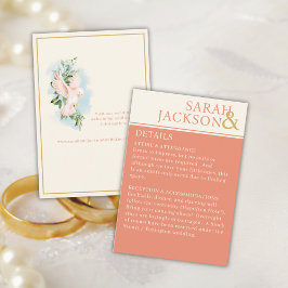 Romantische Tauben Hochzeitskorallendetails (Artik Begleitkarte