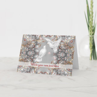 Romantische Tauben in Liebe für Hochzeit - Jubiläu Karte