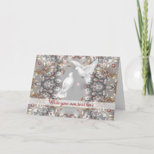 Romantische Tauben in Liebe zur Hochzeit - Jubiläu Karte