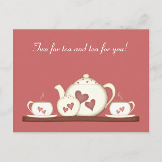 Romantische Teastie Postkarte