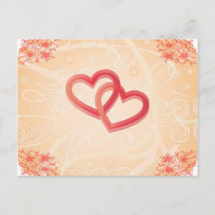 romantische Textur mit Herzen Postkarte