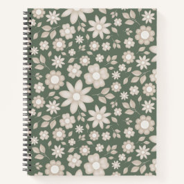 Romantische tiefe Salbei-Wasserfarben-Blumen-Botan Notizbuch